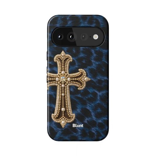 Blue Saint Bling Pixel Case