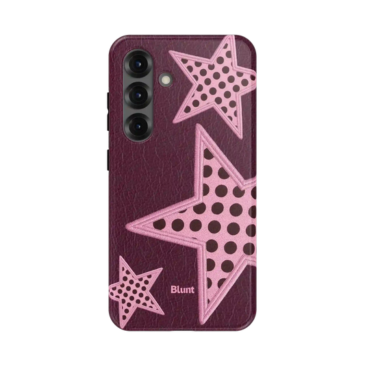 Plum Polka Star Samsung Case
