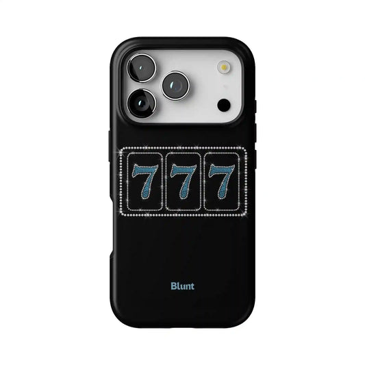 Blue Lucky 777 iPhone Case