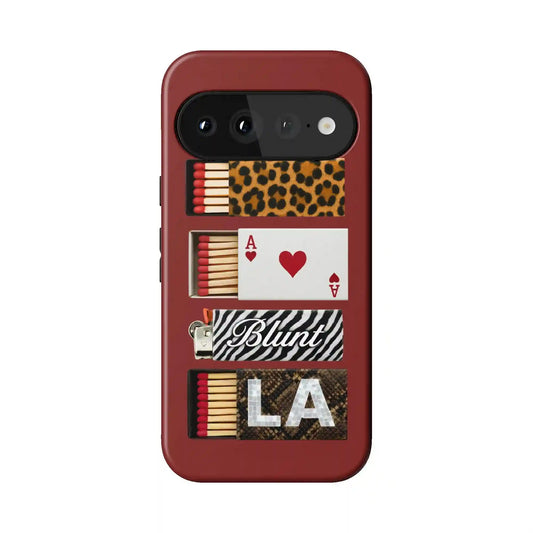 Burgundy Match Pixel Case