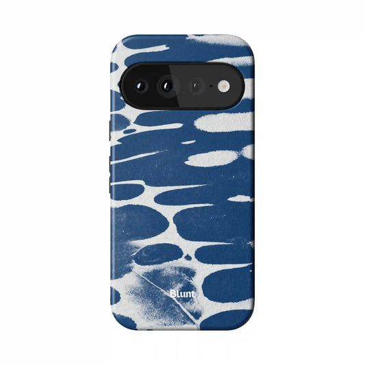 Navy Noir Abstract Pixel Case