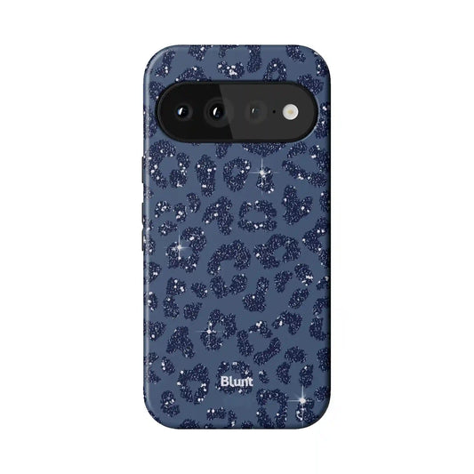 Blue Cheetah Print Pixel Case