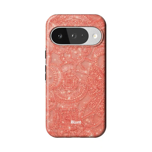 Coral Glam Pixel Case