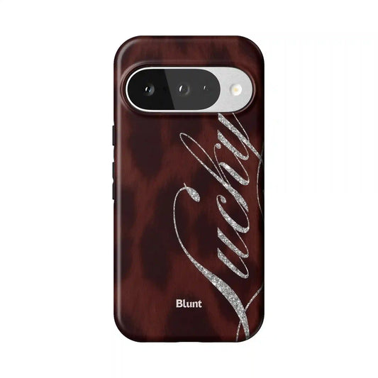 Brown Cheetah Lucky Pixel Case