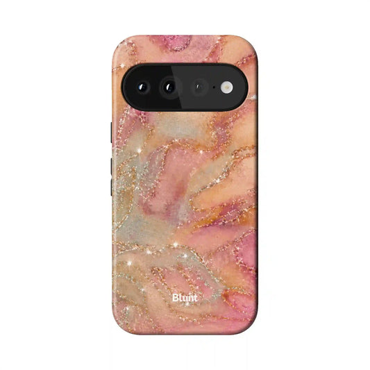 Peachy Marble Pixel Case