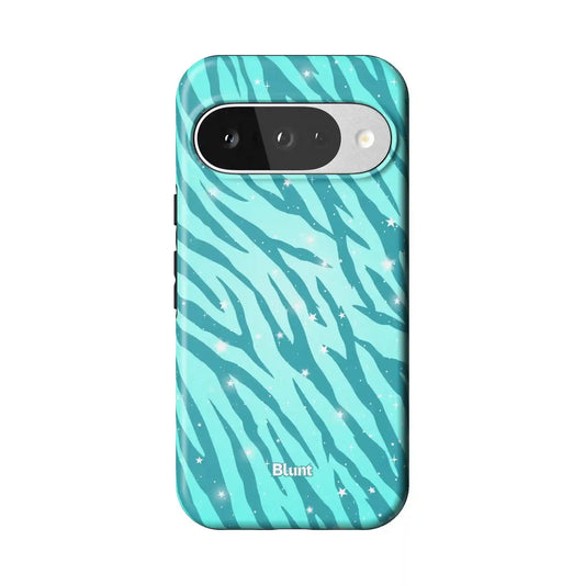 Teal Cat Pixel Case