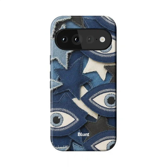 Evil Eye Denim Pixel Case