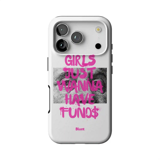 Fund$ White iPhone Case