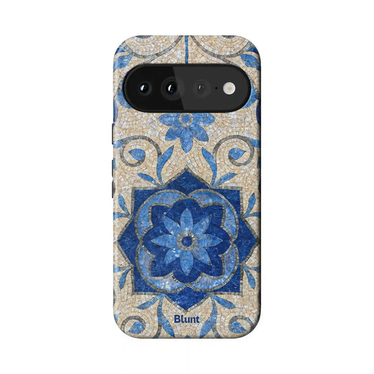 Blue Bloom Pixel Case