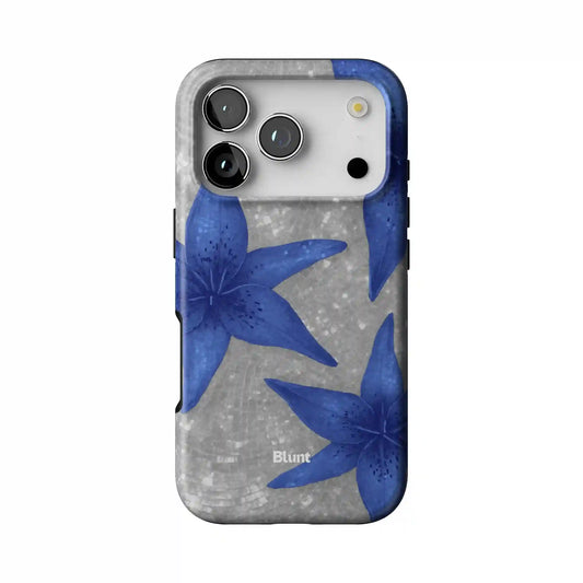 Silver Solar Lily iPhone Case