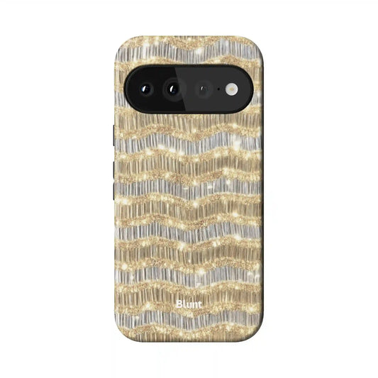 Golden Gleam Pixel Case