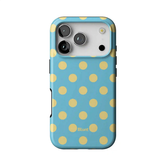 Blue Butter Polka iPhone Case