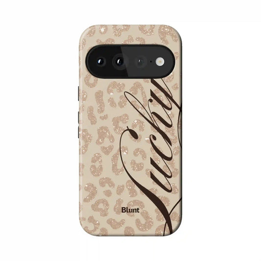 Cream Cheetah Lucky Pixel Case