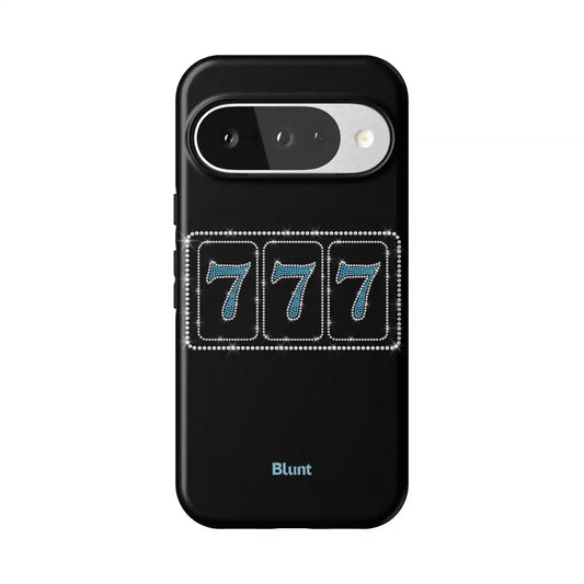 Blue Lucky 777 Pixel Case