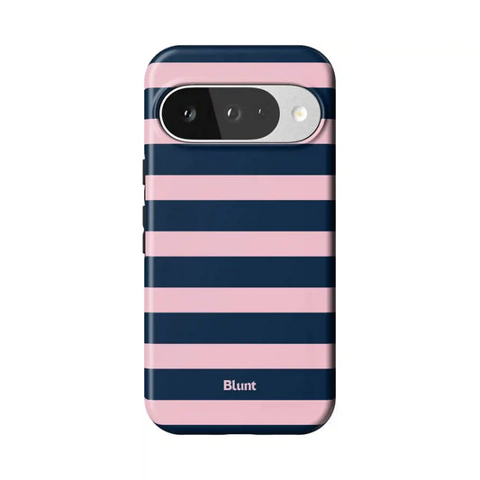 Blueberry Blush Stripe Pixel Case
