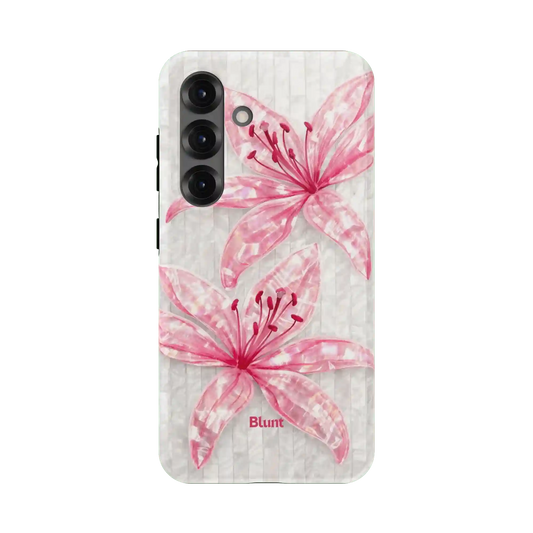 Pink Floral Luster Samsung Case