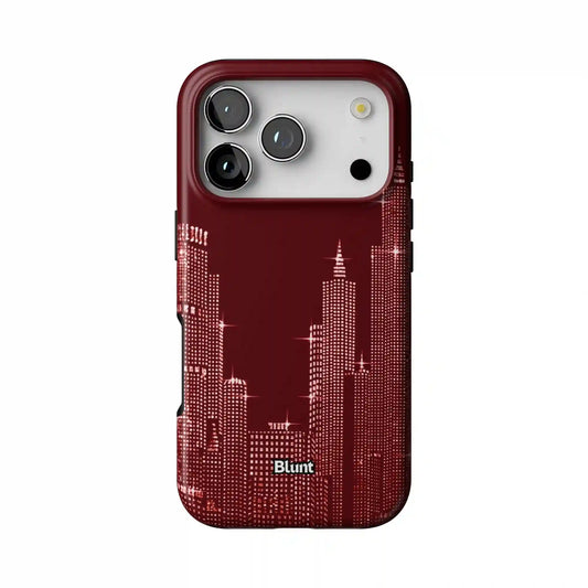Crimson NYC Skyeline iPhone Case