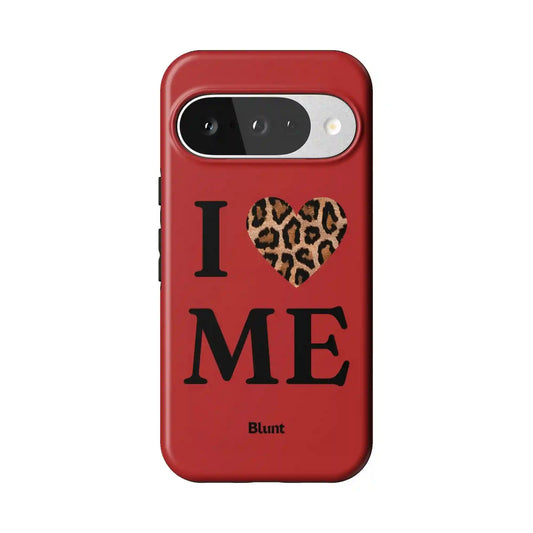 Red I Love Me Pixel Case