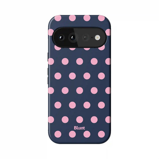 Navy Polka Pixel Case
