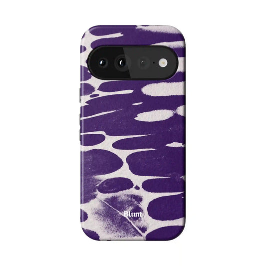 Plum Noir Abstract Pixel Case