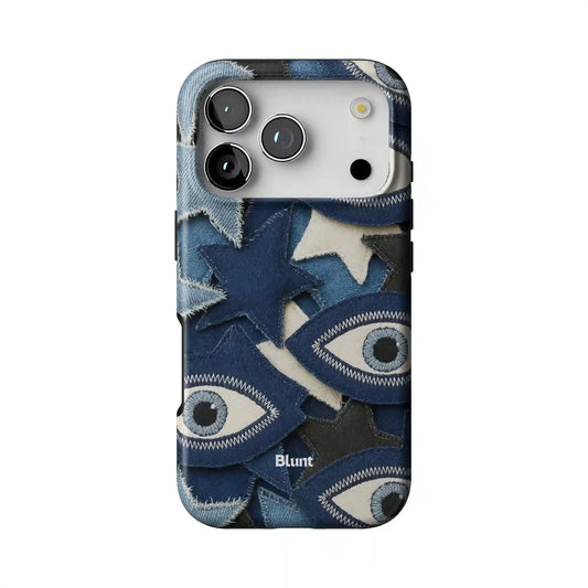 Evil Eye Denim iPhone Case