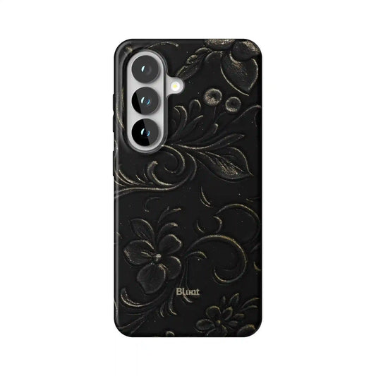 Black Tooled Leather Samsung Case