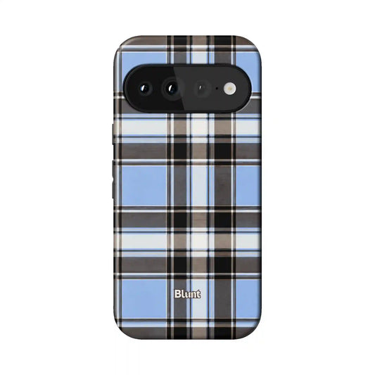 Plaid Timber Blue Pixel Case