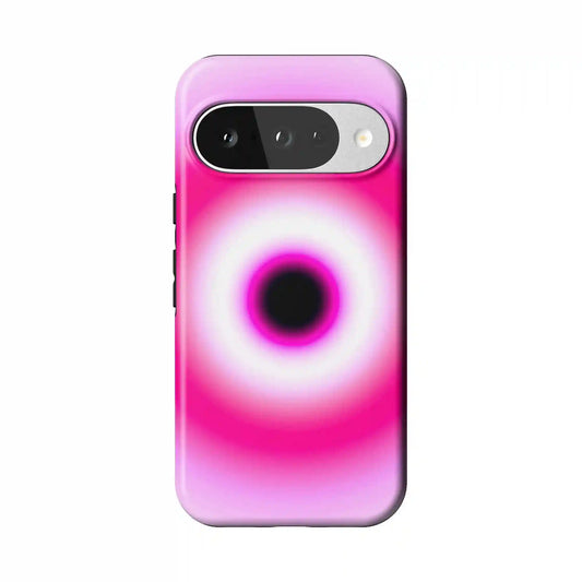 Pink Evil Eye Aura Pixel Case