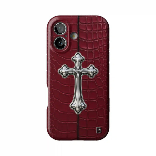 Crimson Crux Statement iPhone Case