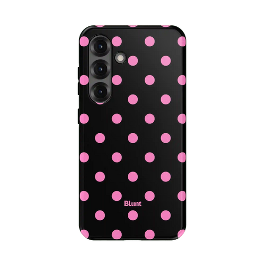 Pink and Black Polka Samsung Case
