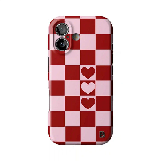 Checker Love Statement iPhone Case