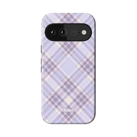 Purple Plaid Pixel Case