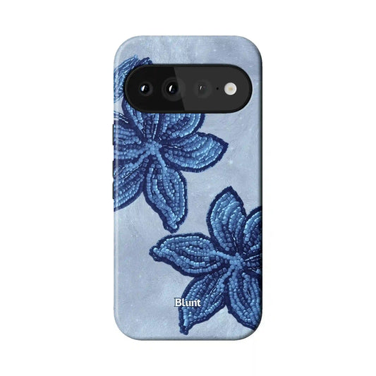 Blue Blush Orchid Pixel Case