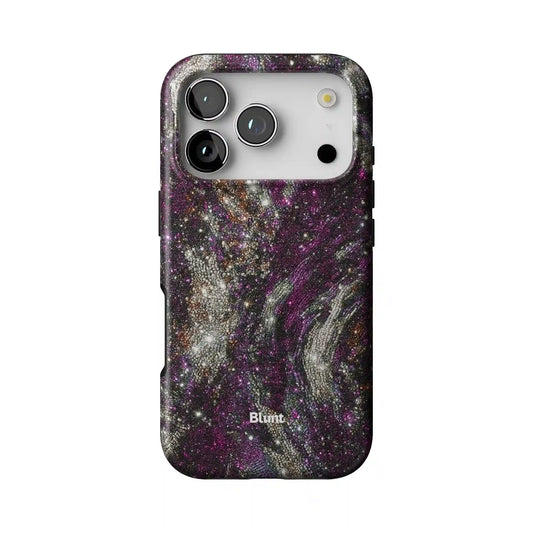 Purple Midnight Marble iPhone Case