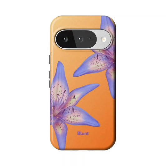 Sunset Hibiscus Pixel Case