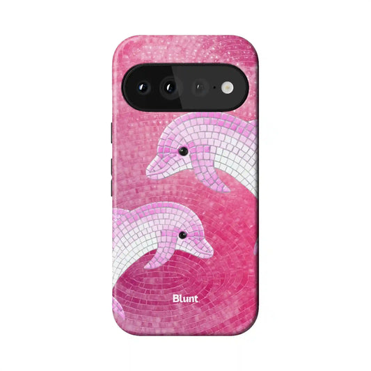 Pink Delphine Pixel Case