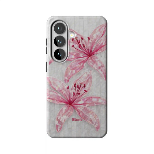 Pink Floral Luster Samsung Case