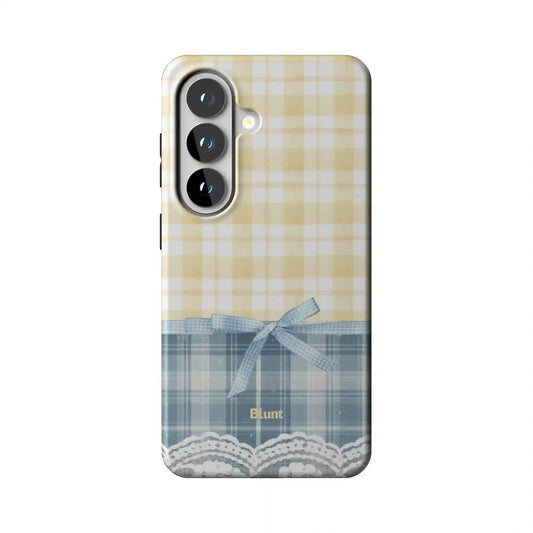 Blue Lemonplaid Samsung Case
