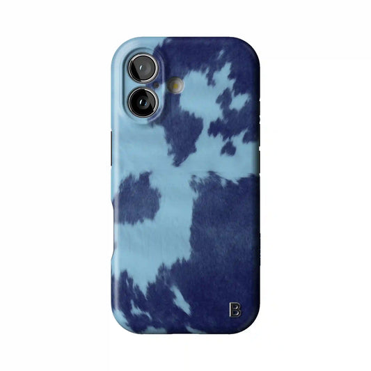 Blue Cow Print Statement iPhone Case