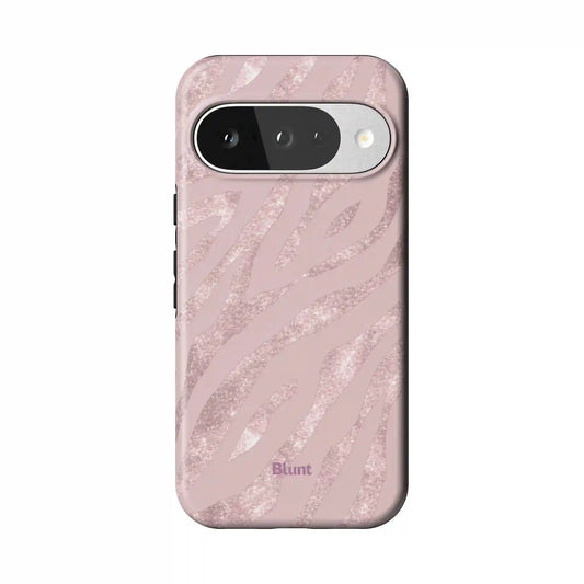 Pink Satin Zebra Pixel Case
