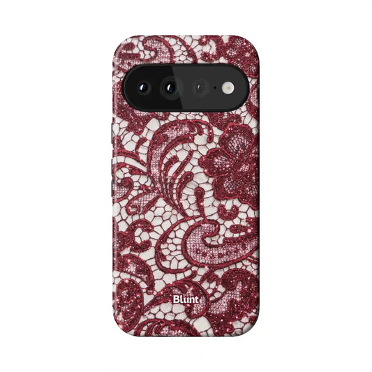 Crimson Lace Pixel Case