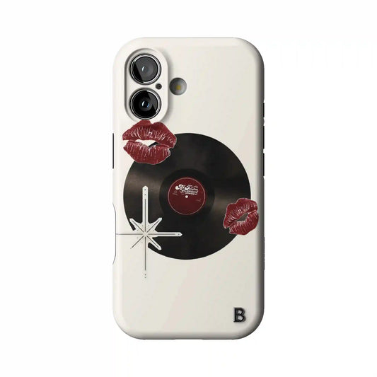 Vinyl Kiss Statement iPhone Case