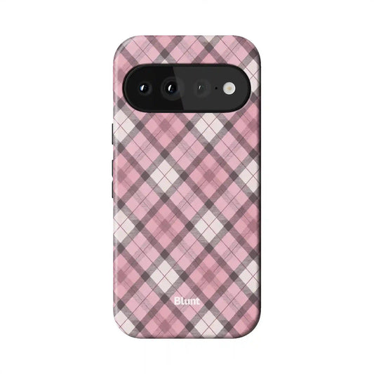 Pink Plaid Pixel Case