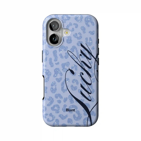 Blue Cheetah Lucky iPhone Case