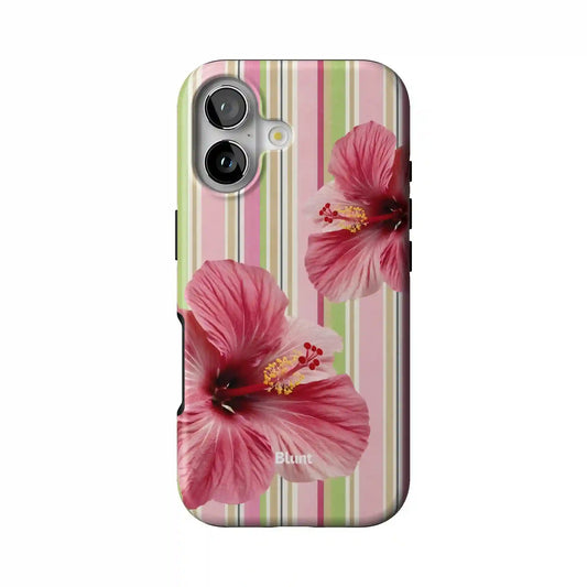 Sugar Stripe Bloom iPhone Case