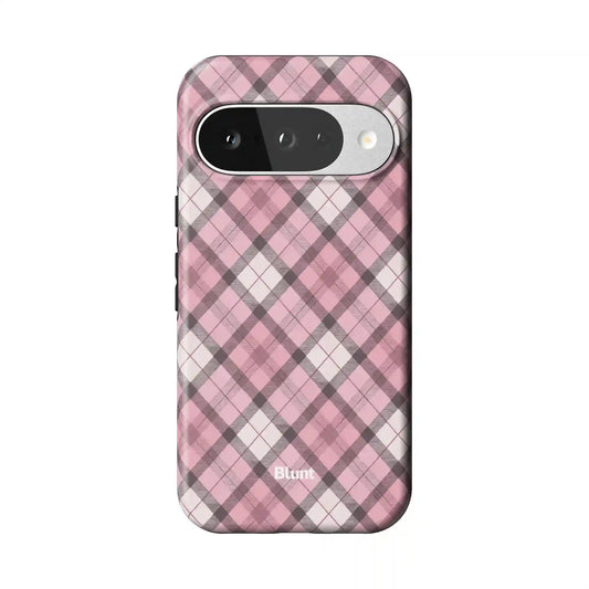 Pink Plaid Pixel Case