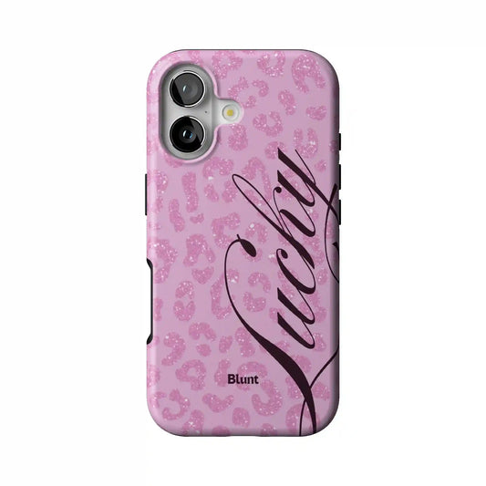Pink Cheetah Lucky iPhone Case